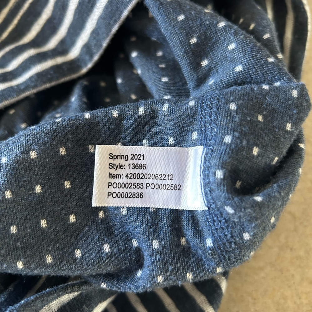 Marine Layer Pullover Sweatshirt XS Women's Blue Stripe Long Sleeve Crew Neck - Picture 4 of 4
